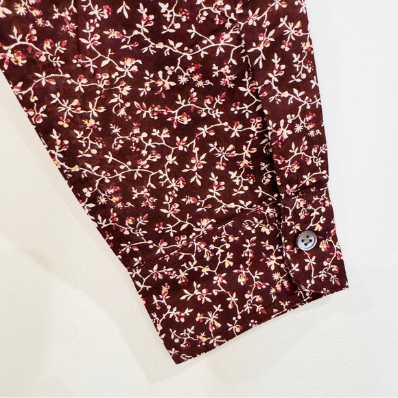 Vanessa Bruno 100% cotton mini floral boho button up blouse NEW - Picture 4 of 11